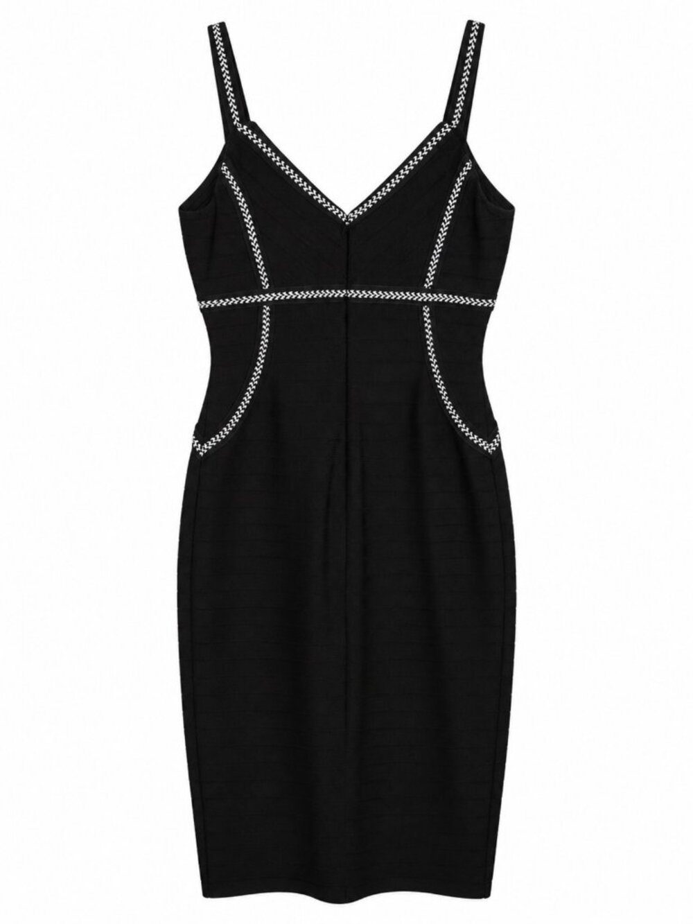 Guess Black Bandage Dress with White Trim - S